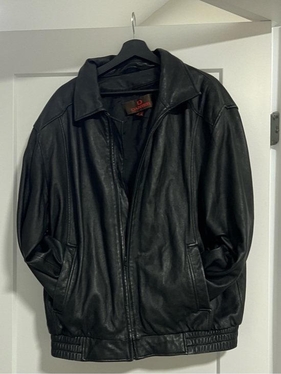 Danier Other - Vintage Danier Black Genuine Leather Bomber Jacket